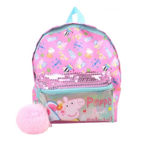 Peppa Pig Junior Backpack with Sequins & Pom Pom £14.99
